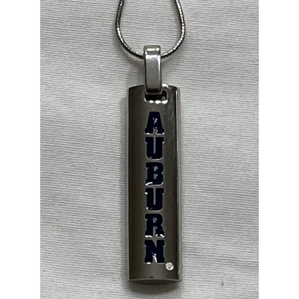 Sandol Auburn Tigers Silver Bar Necklace Women's 18 inches Lobster Clasp NCAA
